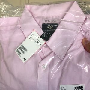 Men’s slim fit pink dress shirt